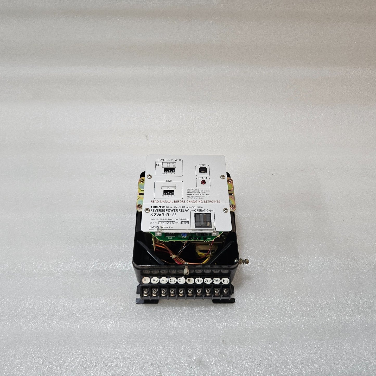 OMRON K2WR-R-S5 REVERSE POWER RELAY 88KW 100–220V GENERATOR PROTECTION RELAY