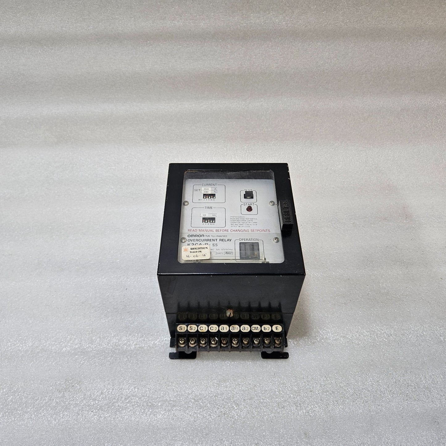 OMRON K2CA-R-S5 OVERCURRENT RELAY 353A 100–220VAC