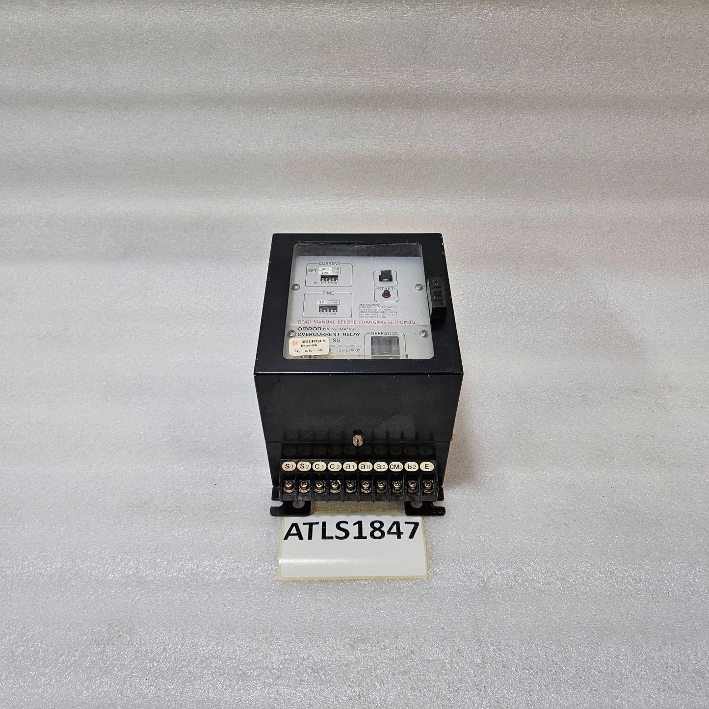 OMRON K2CA-R-S5 OVERCURRENT RELAY 353A 100–220VAC
