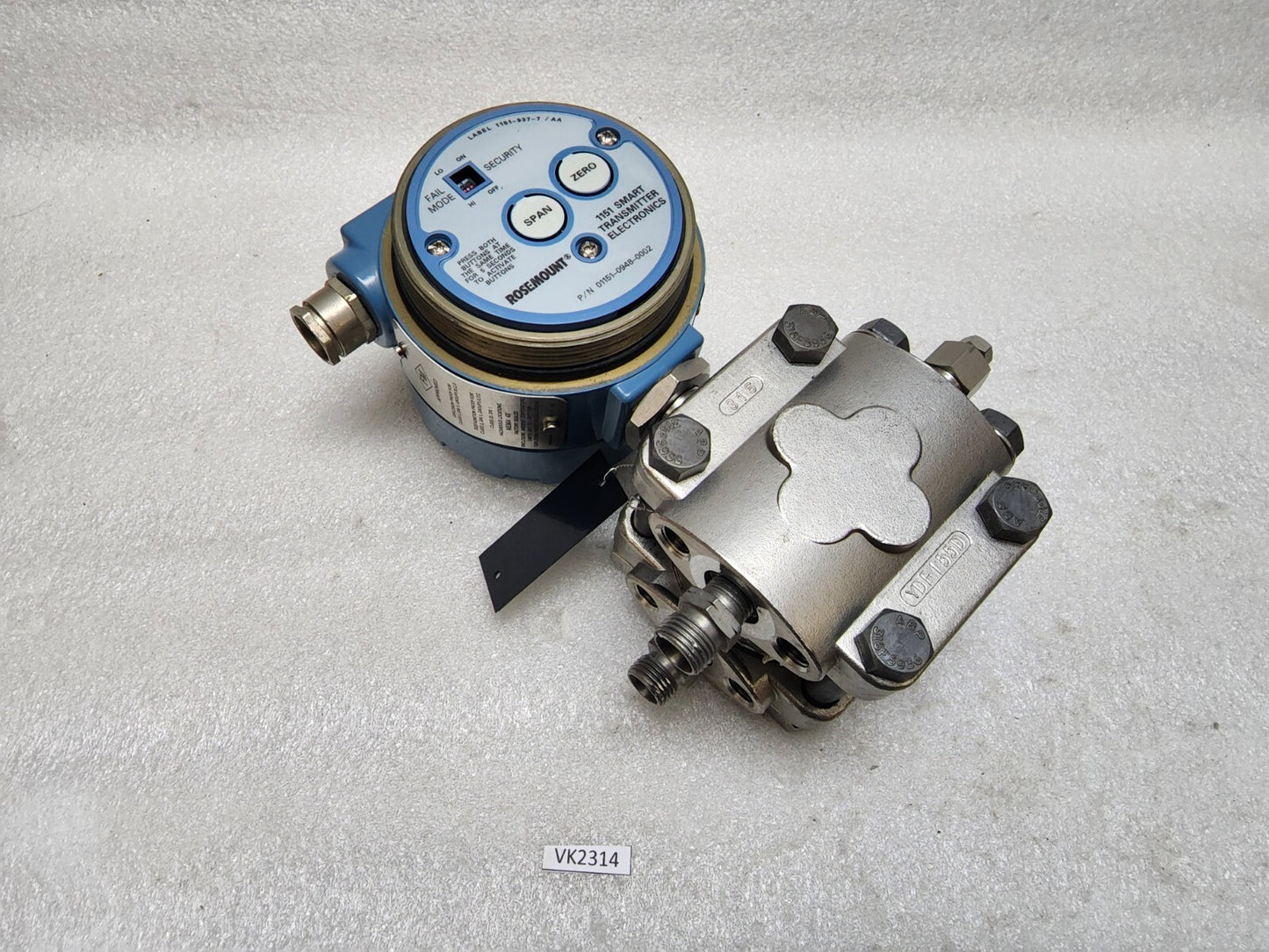 ROSEMOUNT 1151DP4S22B5L4 1151 SMART TRANSMITTER ELECTRONICS 01151-09848-0002 45V