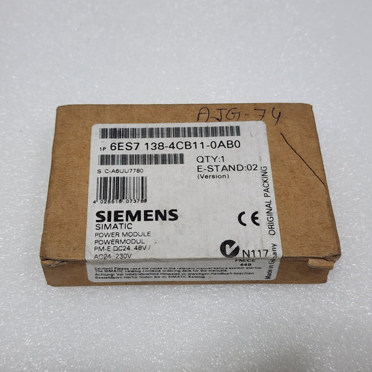 SIEMENS PM-E 6ES7 138-4CB11-0AB0 POWER SUPPLY INTERFACE MODULE