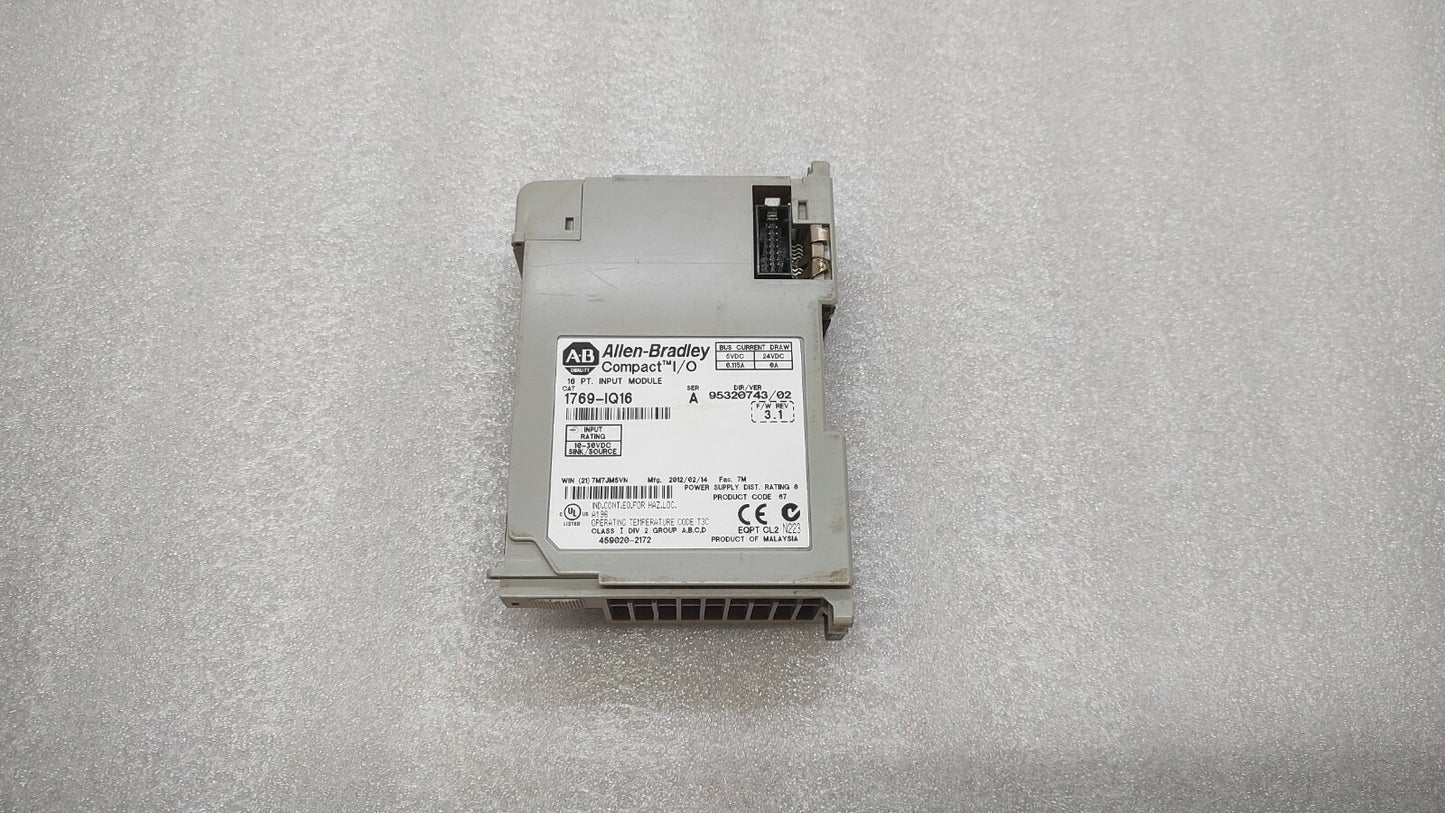 ALLEN BRADLEY CAT 1769-IQ16 COMPACT I/O MODULE