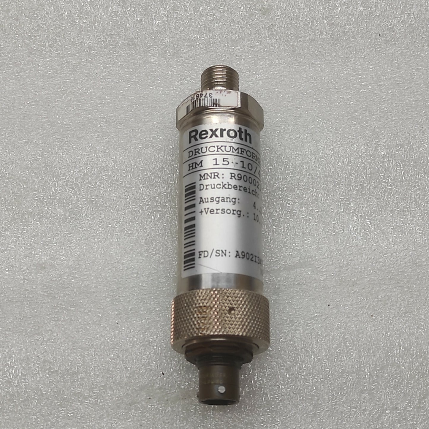 REXROTH DRUCKUMFORMER R900021561 HM 15-10/450 PRESSURE SENSOR