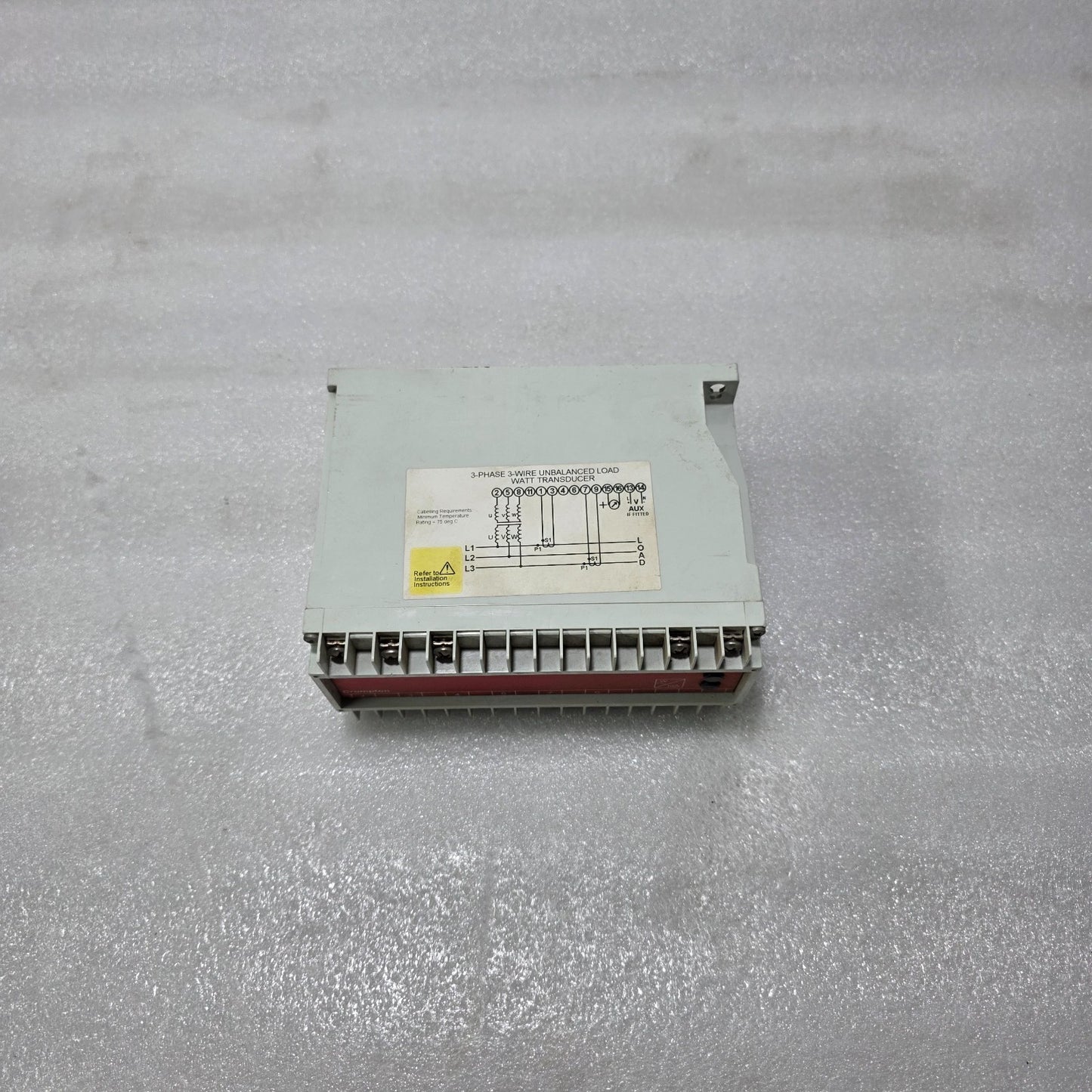 CROMPTON INSTRUMENTS 256-TWMG POWER TRANSDUCER – 4160/110V VT, 1200/5A CT, 0–500