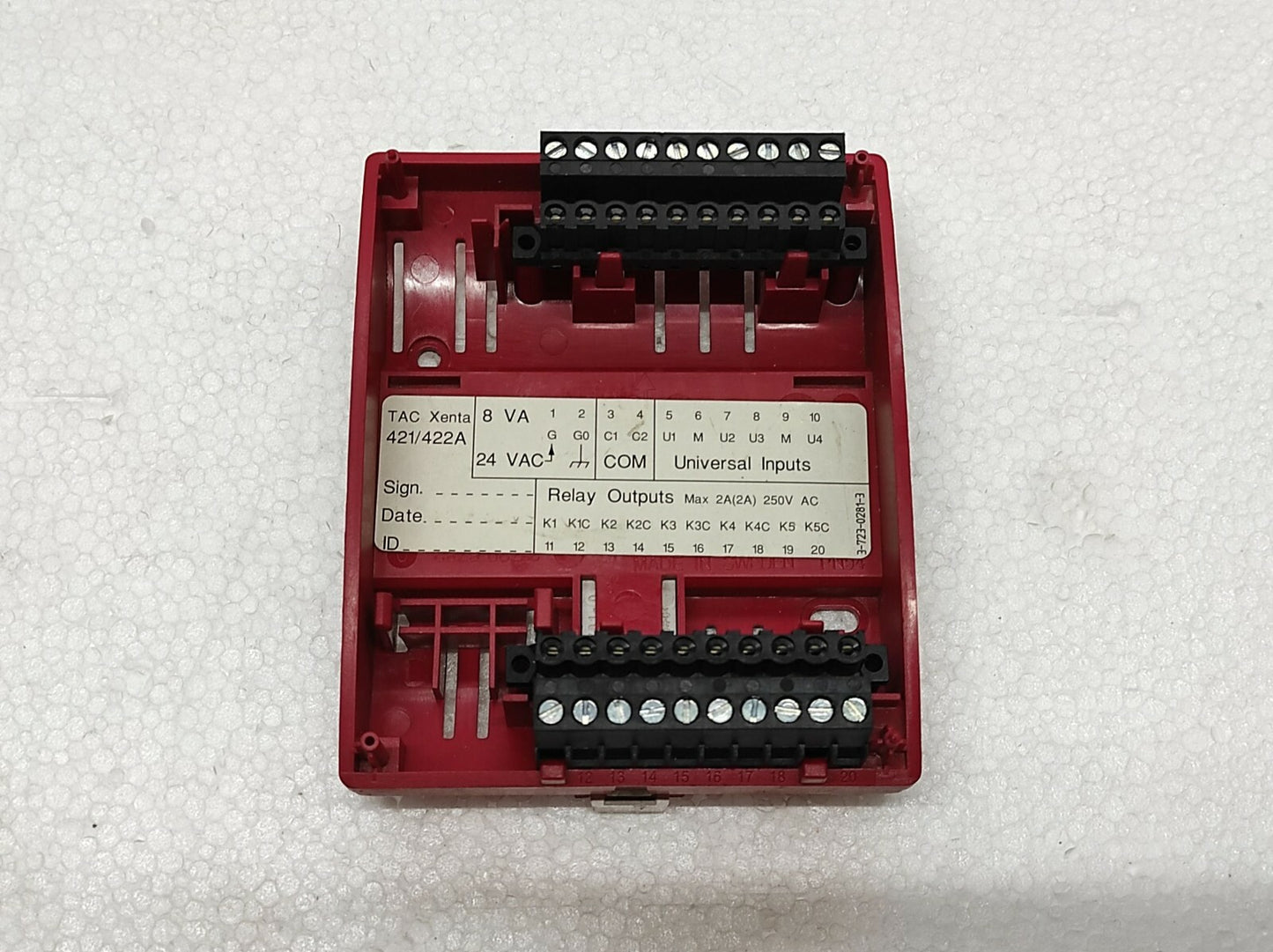 SE TAC XENTA 421/422A Universal Input And Digital Output Module 3-723-028