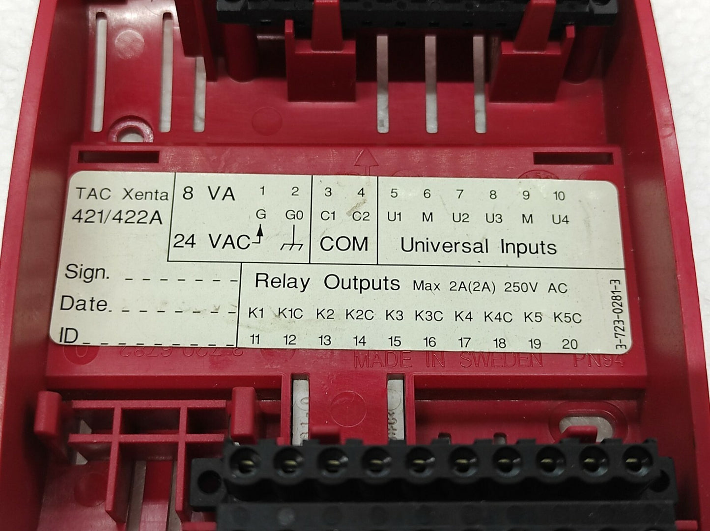SE TAC XENTA 421/422A Universal Input And Digital Output Module 3-723-028
