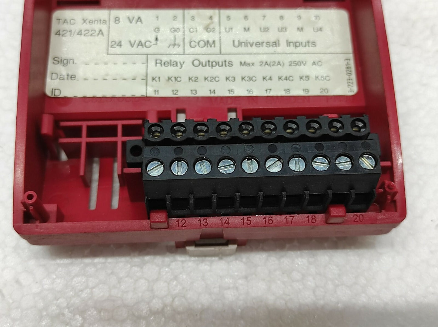 SE TAC XENTA 421/422A Universal Input And Digital Output Module 3-723-028