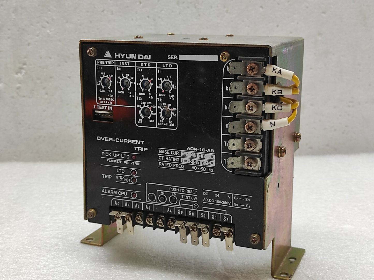 HYUNDAI AOR-1S-AS OVER CURRENT TRIP 2000A CT 2500/5A