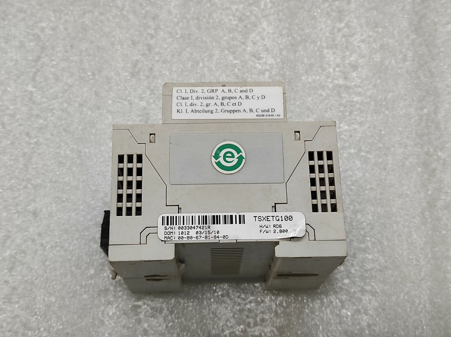 SE CONNEXIUM TSXETG100 ETHERNET MODBUS GATEWAY