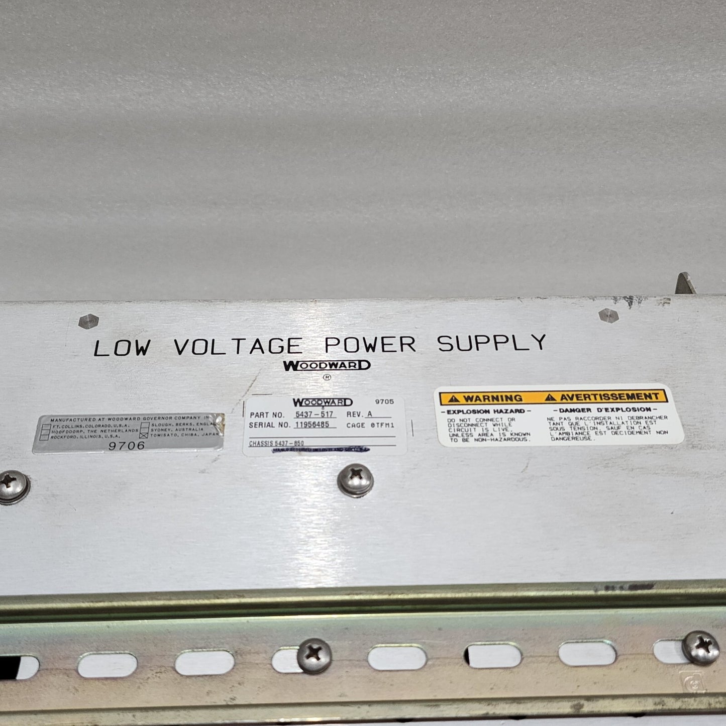 WOODWARD 537 DIGITAL ENGINE CONTROL 5437-517