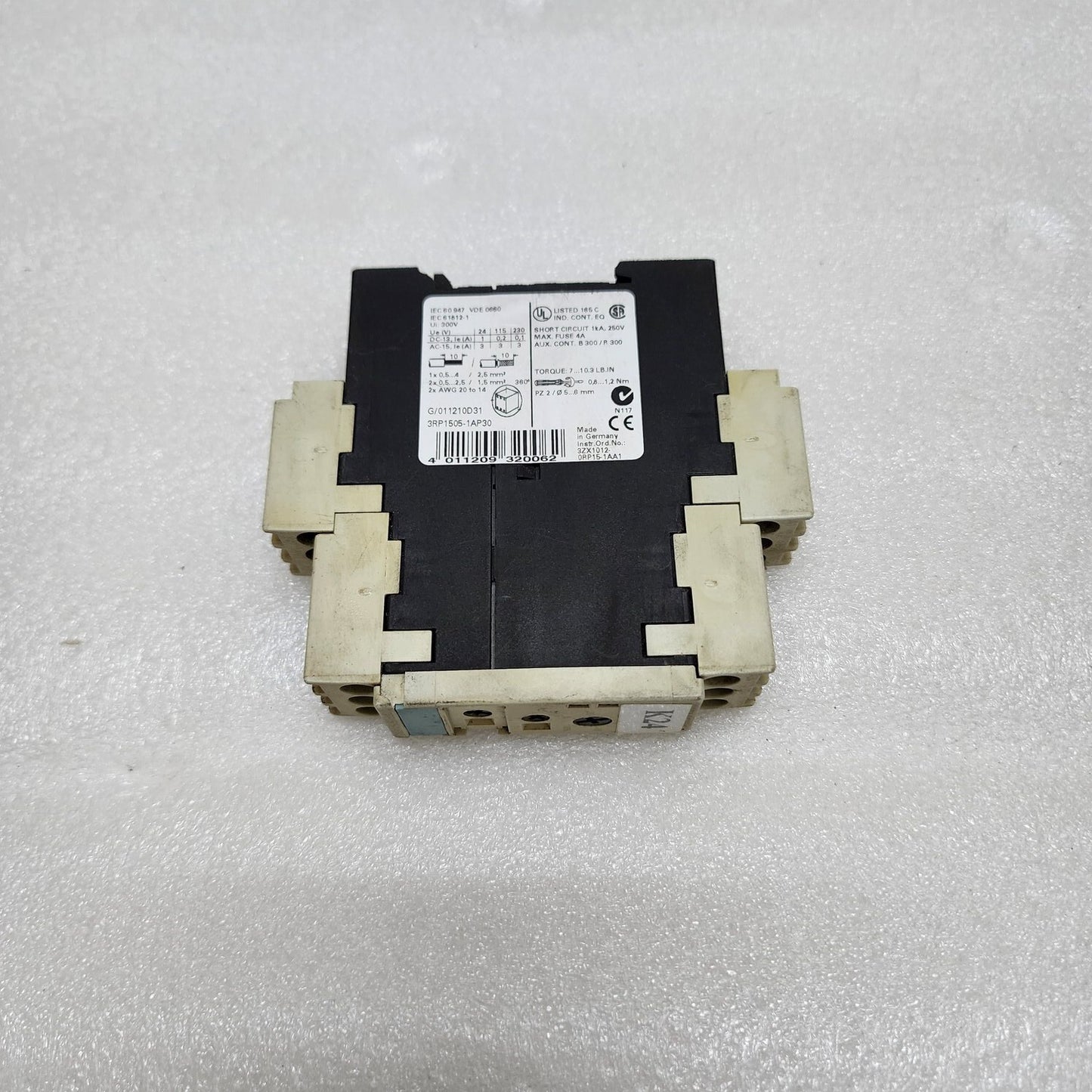 SIEMENS 3RP1505-1AP30 TIMING RELAY 24VAC-DC/200-240VAC
