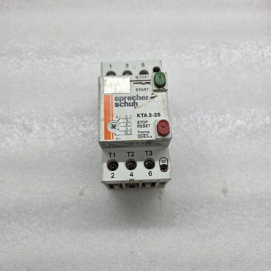 SPRECHER + SCHUH KTA 3-25 MOTOR CONTROLLER 6.3-10.0 A