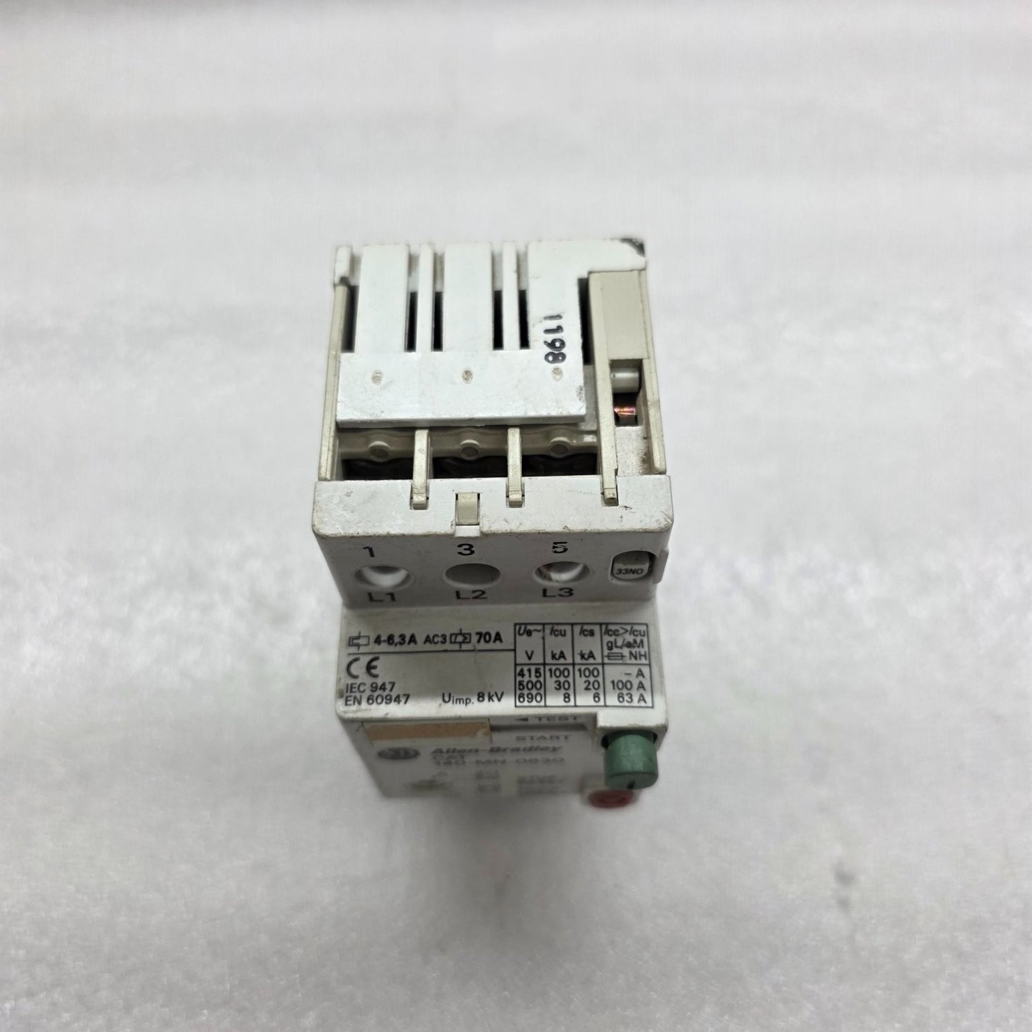 ALLEN BRADLEY CAT 140-MN-0630 MOTOR STARTER 4.0-6.3 A