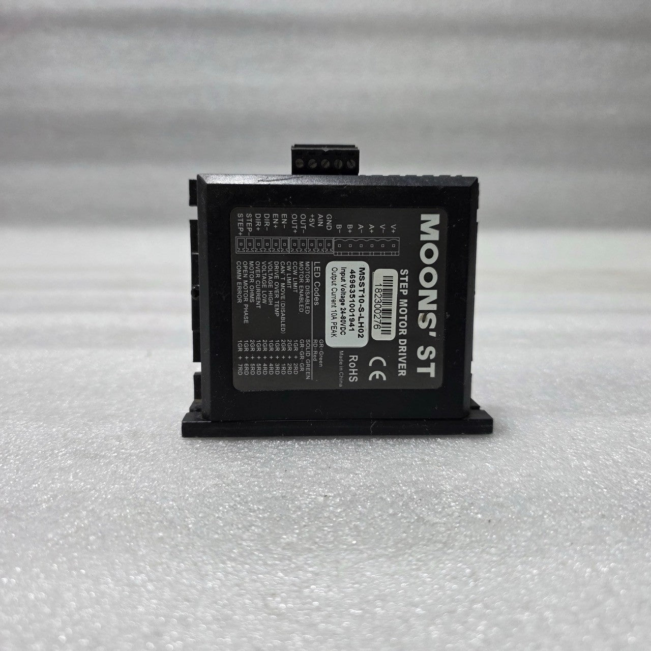 MOONS’ ST MSST10-S-LH02 STEP MOTOR DRIVER 24–80VDC 10A 4696351001941