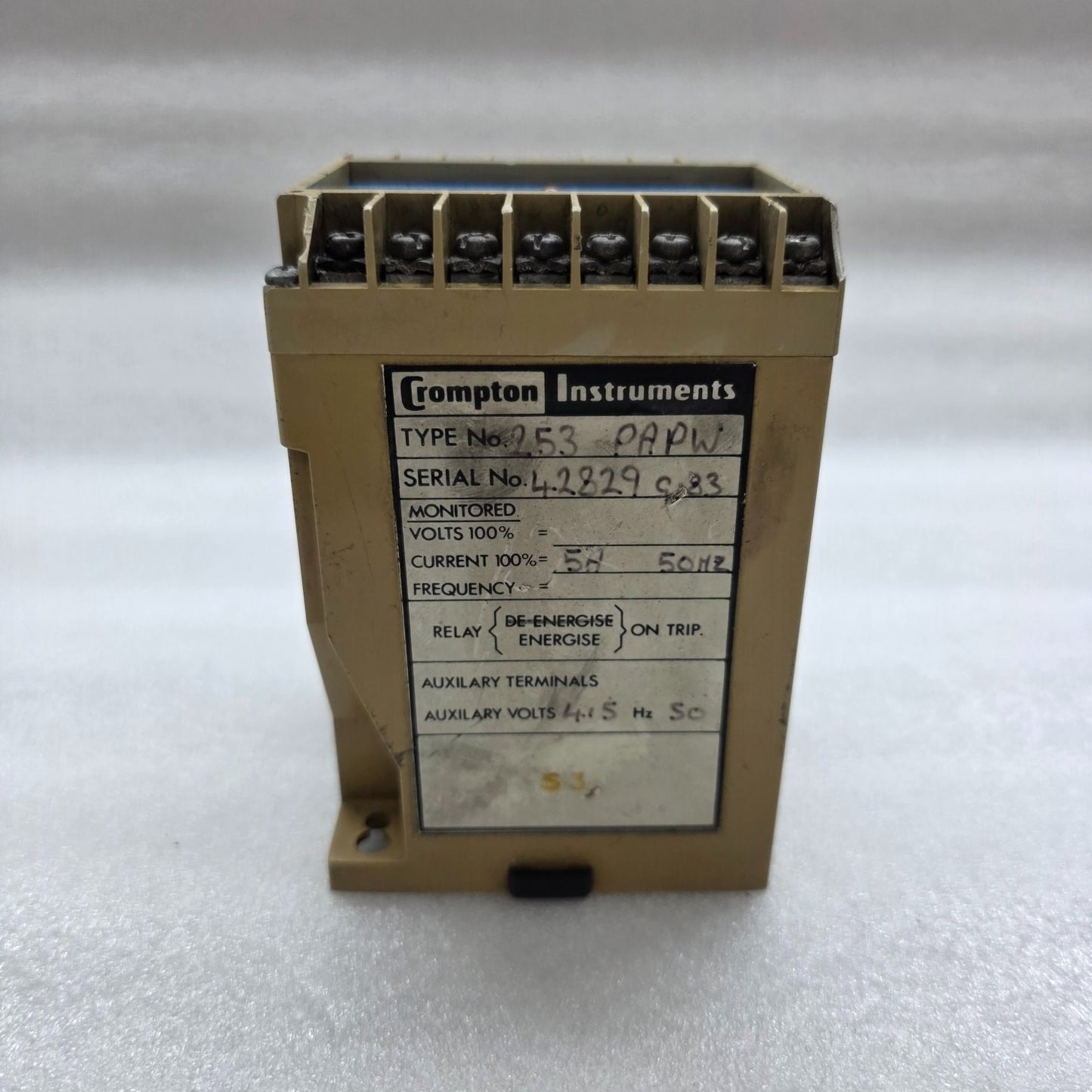 CROMPTON 253 PAPW PROTECTOR RELAY