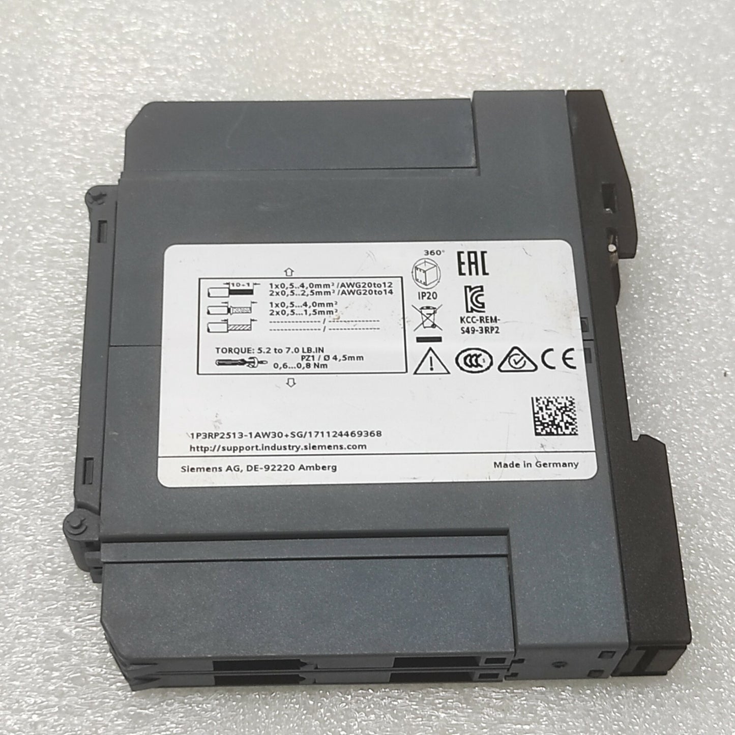 SIEMENS 3RP2513-1AW30 TIME RELAY 12-240V AC/DC