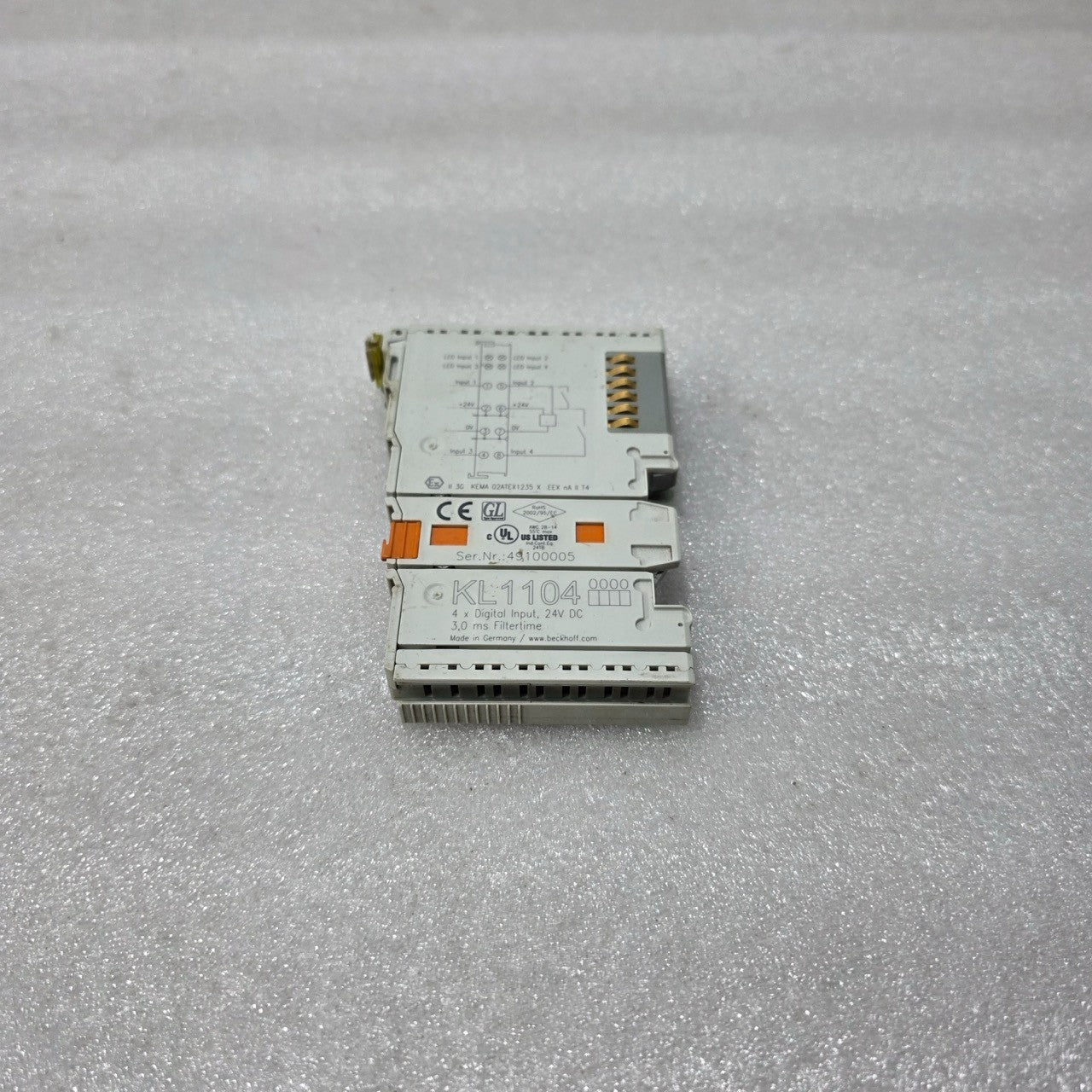 4 UNIT X BECKHOFF KL1104 4-CHANNEL DIGITAL INPUT TERMINAL, 24V DC LOT OF 4 UNIT
