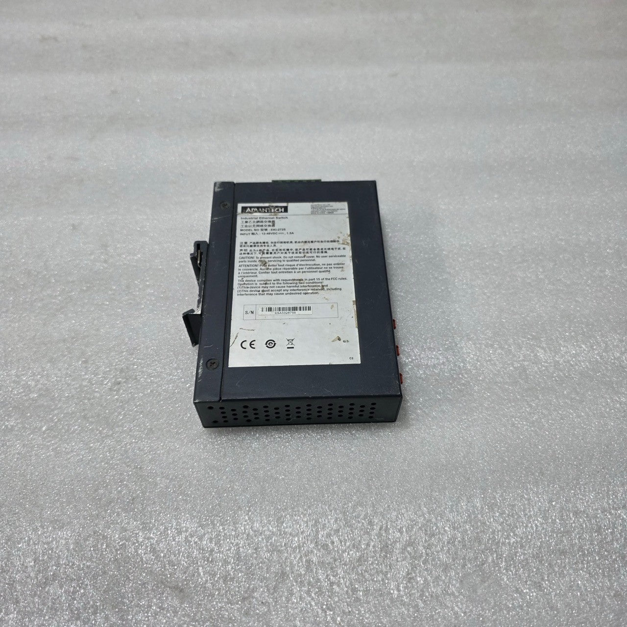 ADVANTECH EKI-2725 INDUSTRIAL ETHERNET SWITCH 5-PORT UNMANAGED 10/100 MBPS 12–48