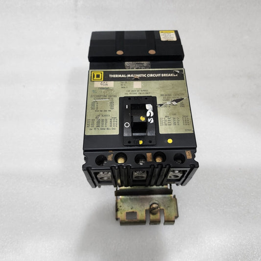 SQUARE D FH36040 40A THERMAL MAGNETIC CIRCUIT BREAKER 600VAC/250VDC