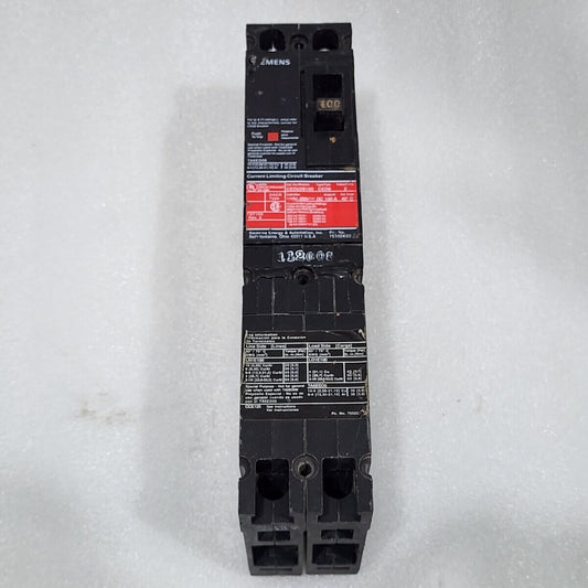 SIEMENS CED62B100 CED 2-POLE 100A CIRCUIT BREAKER 600VAC 250VDC