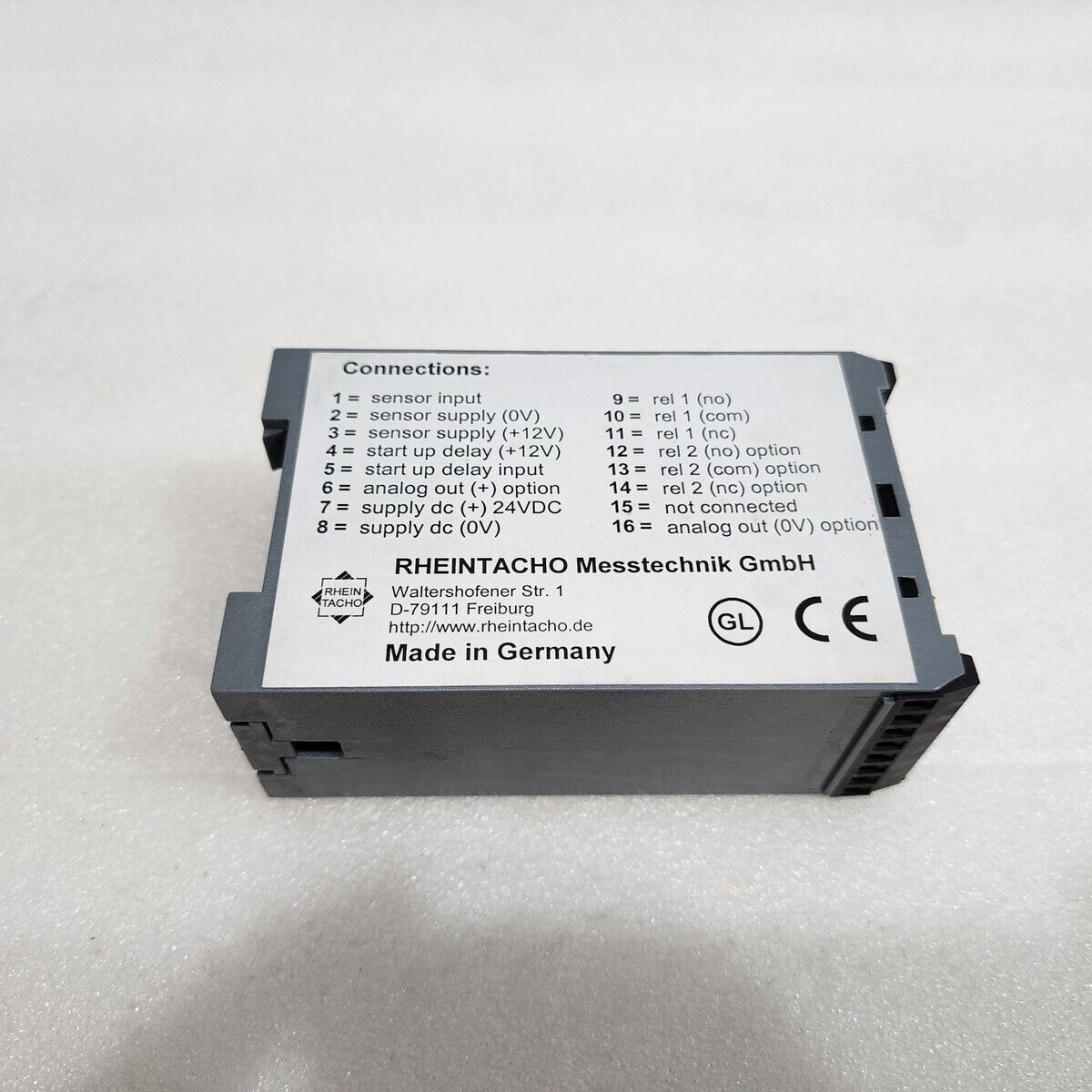 RHEINTACHO MESSTECHNIK 5823.200 CRRA SPEED MONITOR FA-90006/005 24VDC