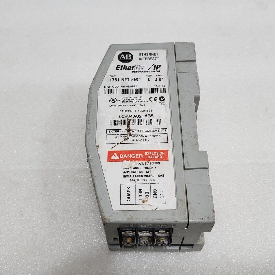 ALLEN BRADLEY CAT 1761-NET-ENI ETHERNET INTERFACE MODULE