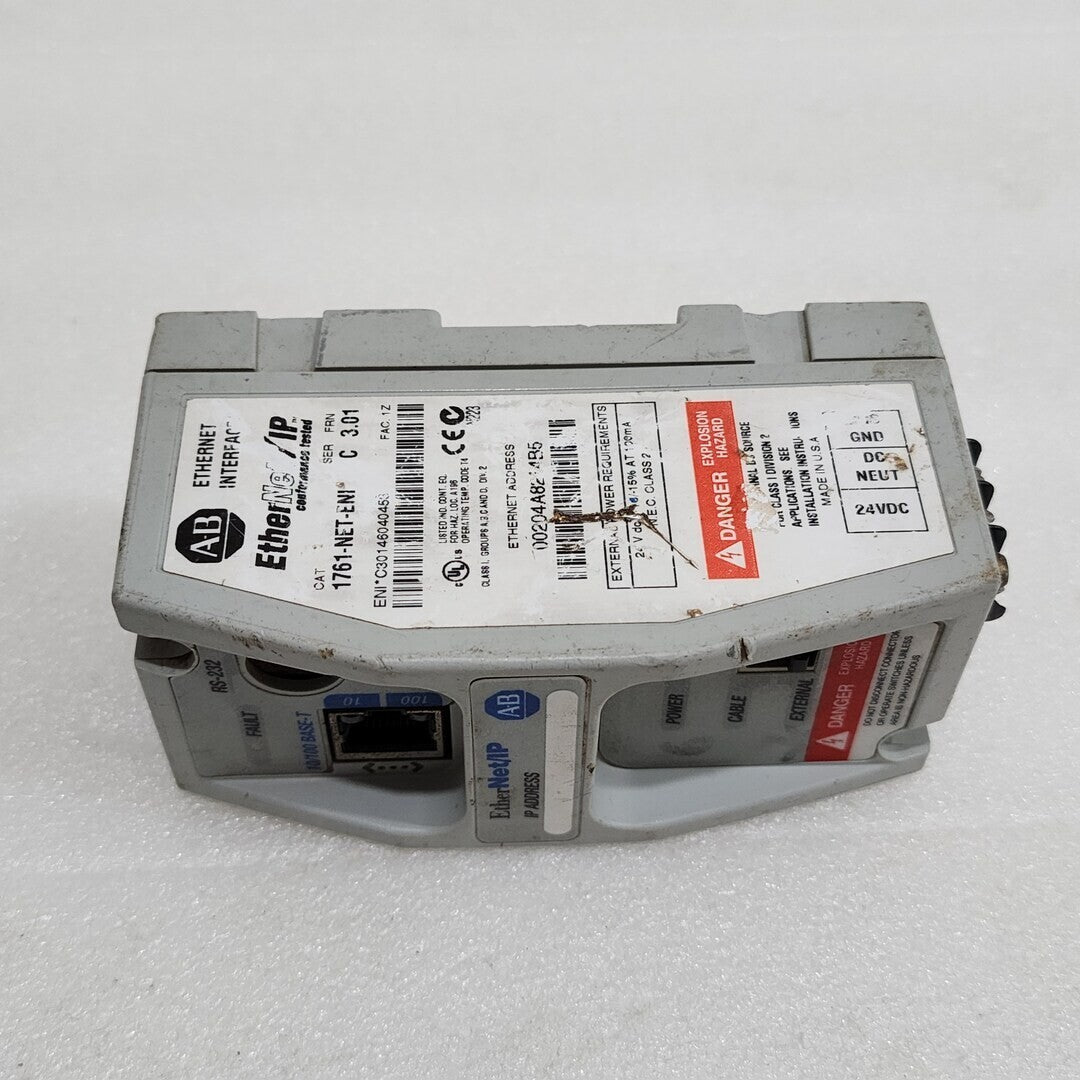 ALLEN BRADLEY CAT 1761-NET-ENI ETHERNET INTERFACE MODULE