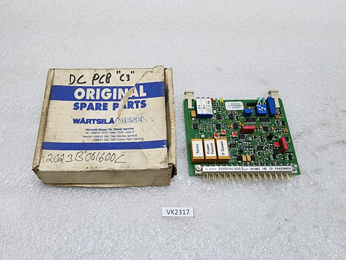 WARTSILA C2 CARD 214028-16 EV200014/0 W20 PB005635-PL19 PAAE066024