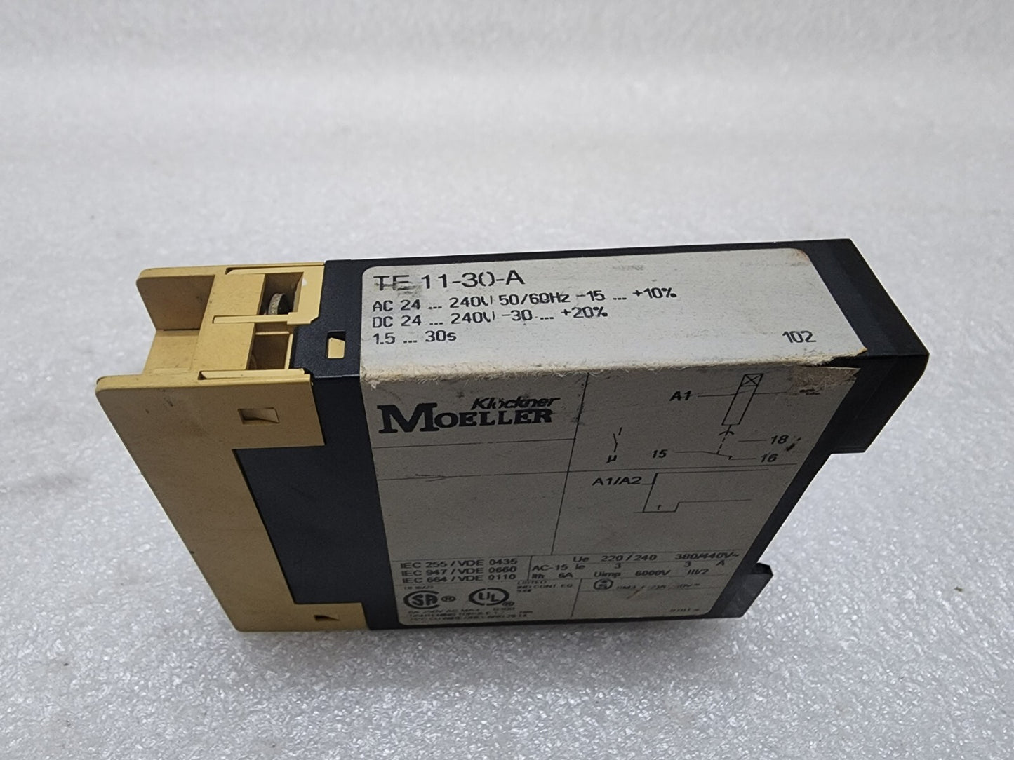 KLOCKNER MOELLER TE 11-30-A TIMING RELAY 24-240VAC/DC