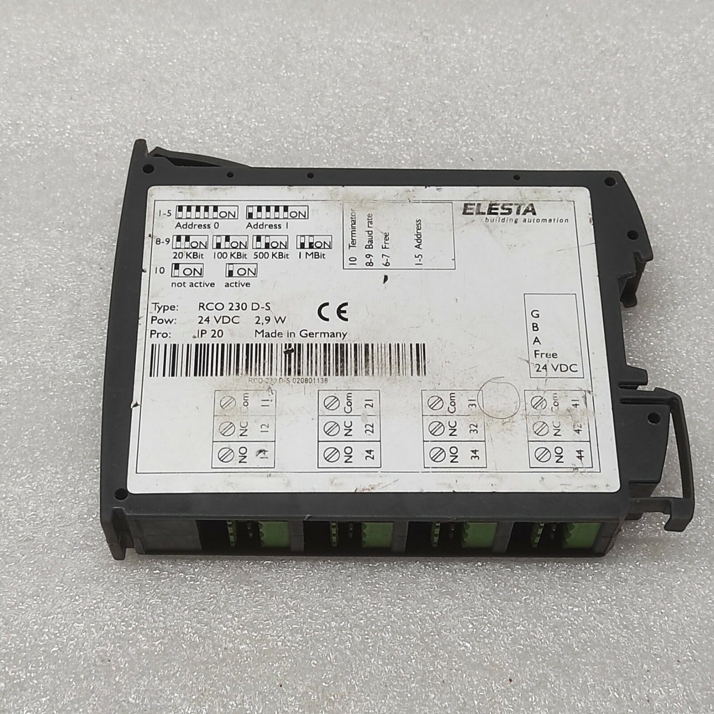 ELESTA RCO 230 D-S RELAY 24VDC