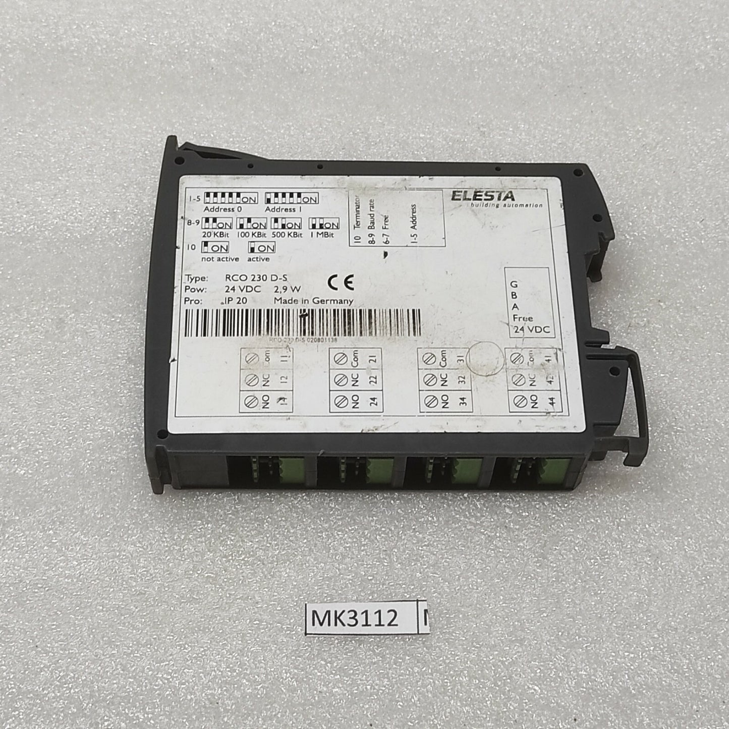 ELESTA RCO 230 D-S RELAY 24VDC