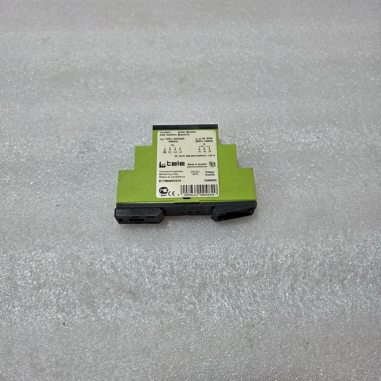TELE E1YM400VS10 VOLTAGE MONITORING RELAY