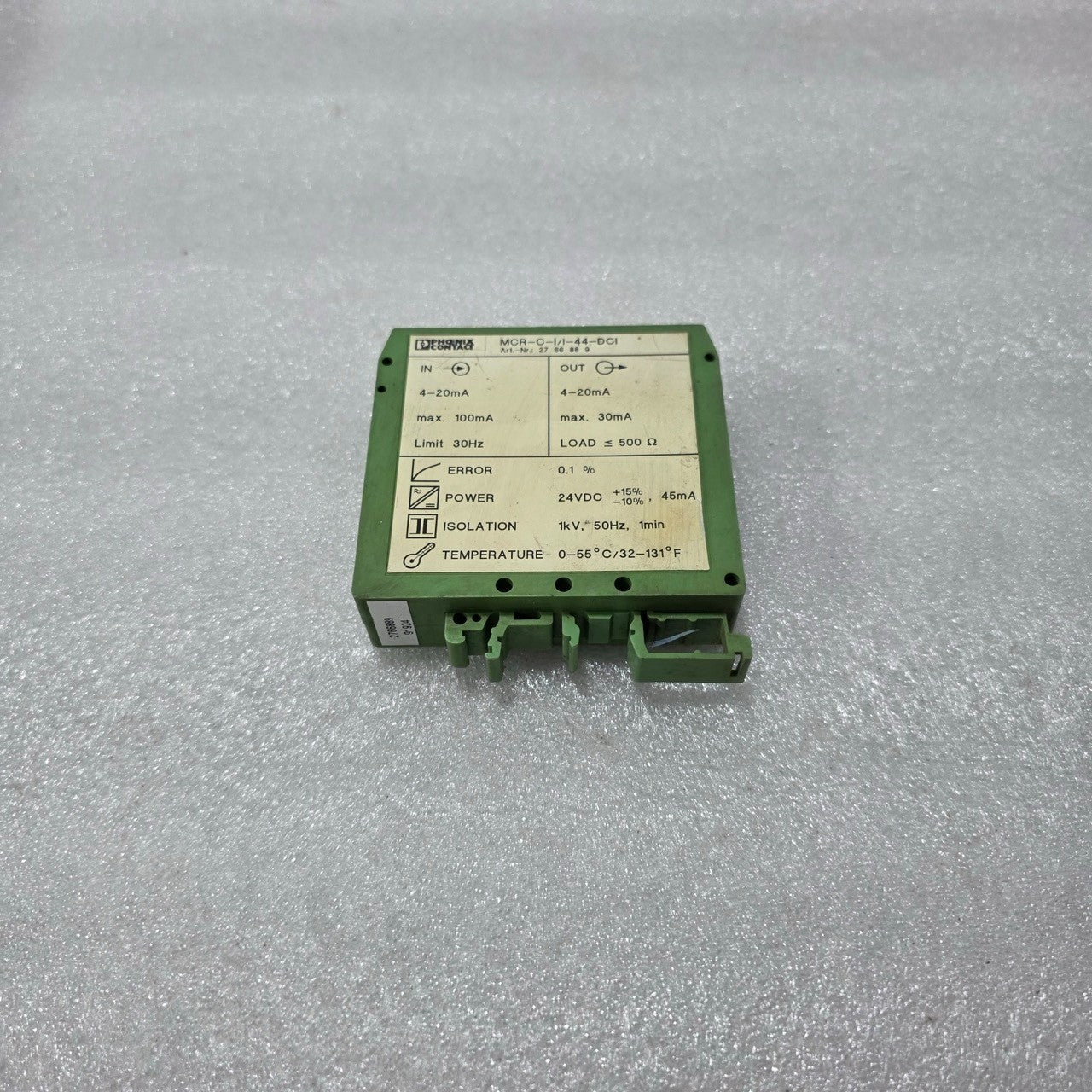 PHOENIX CONTACT MCR-C-I/I-44-DCI 4–20 MA ISOLATED SIGNAL CONVERTER 2766888 24 V