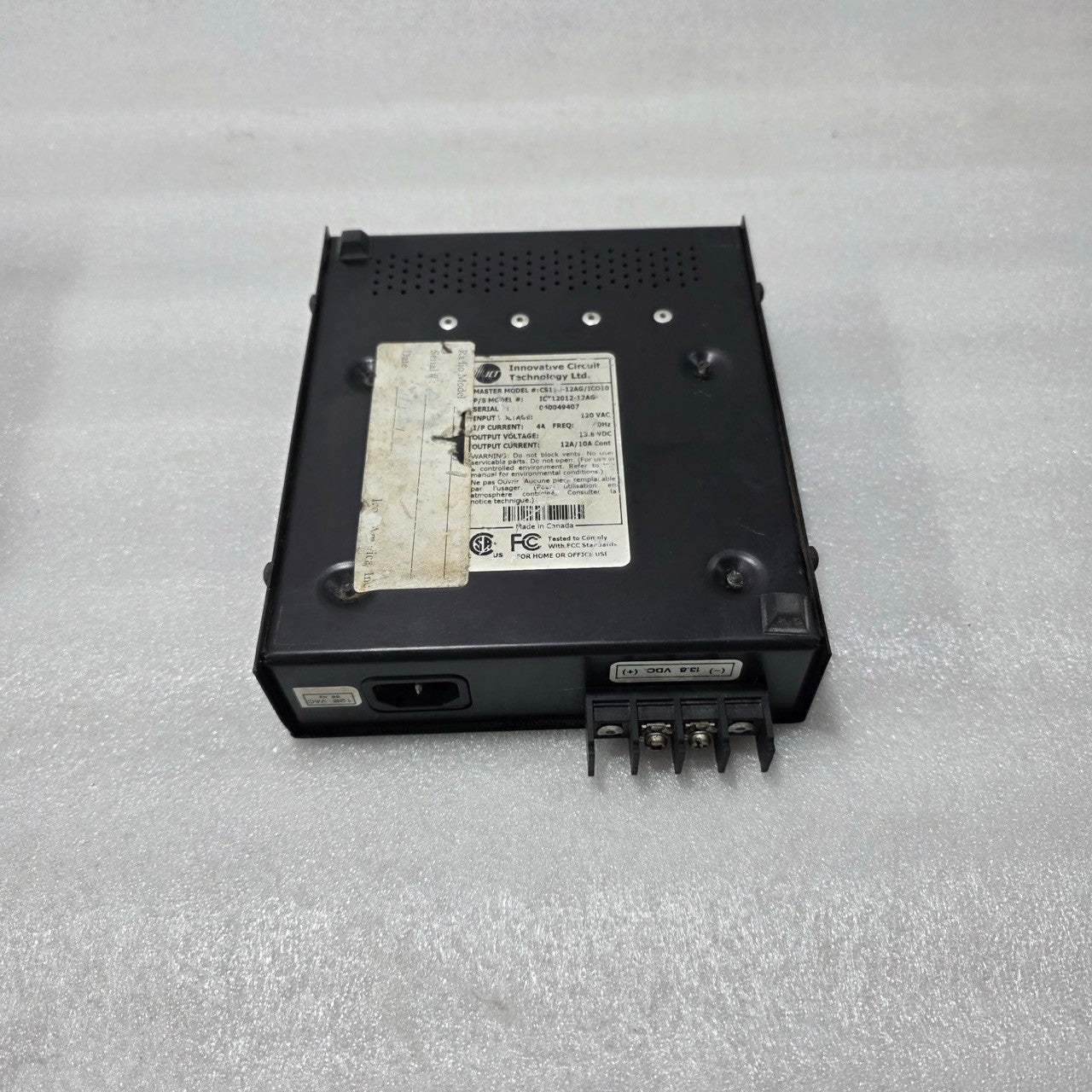 INNOVATIVE CS120-12AG/ICO10 POWER SUPPLY ICT12012-12AG
