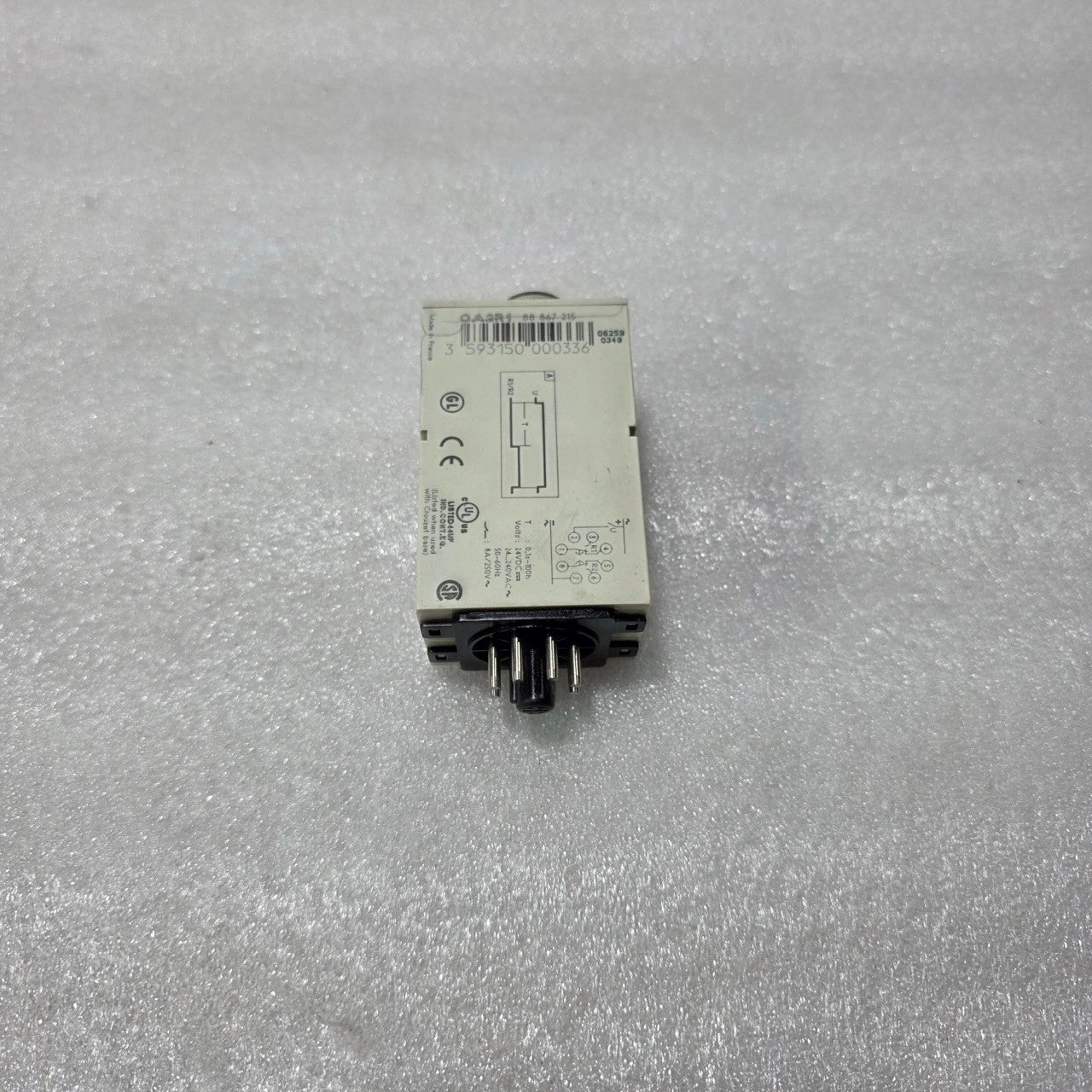 CROUZET OA2R1 MULTI-RANGE TIME DELAY RELAY 88867215 0.1S–100H 24–240V AC/DC
