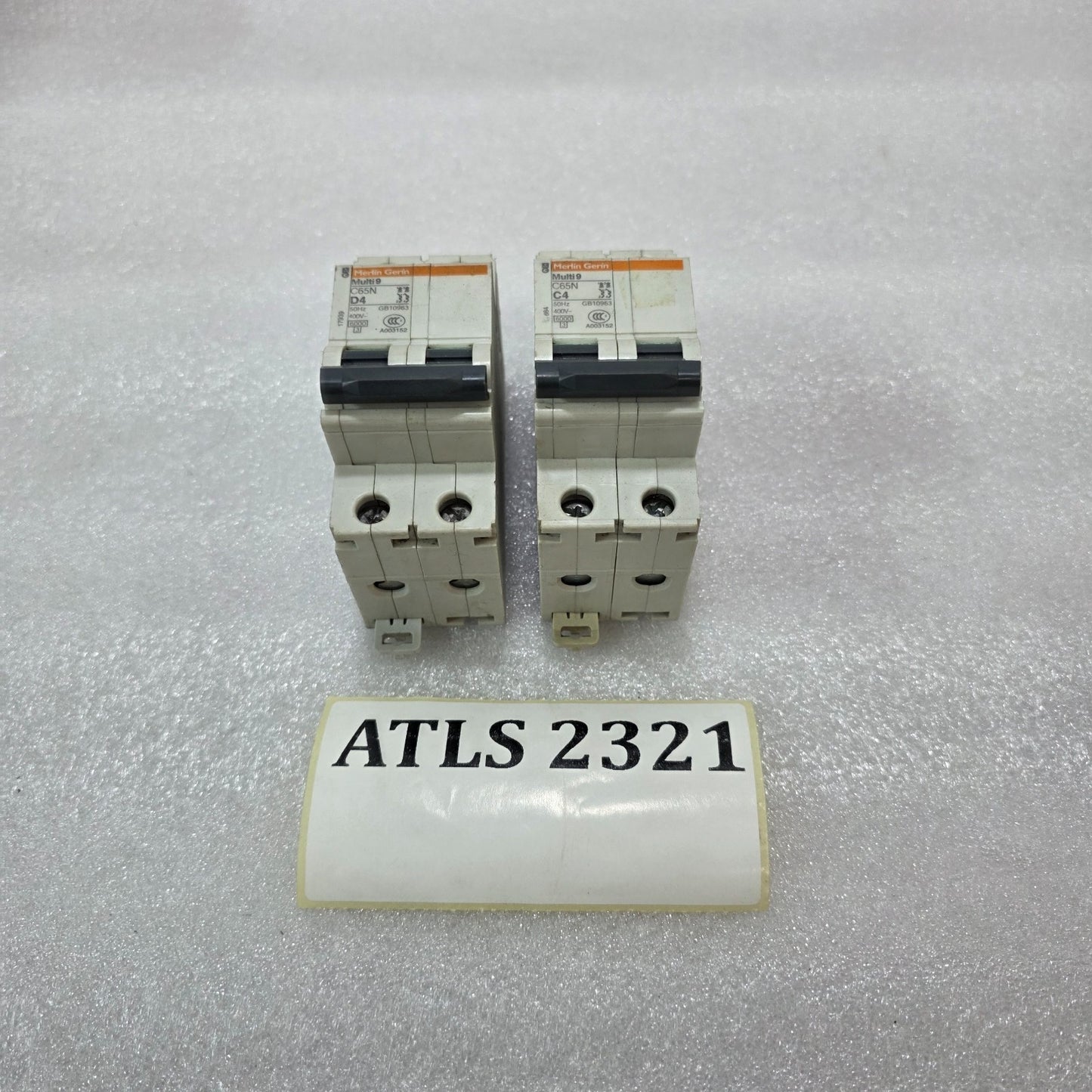 MERLIN GERIN MULTI9 C65N D4 2 POLE 4A MCB | MINIATURE CIRCUIT BREAKER 400V 6KA