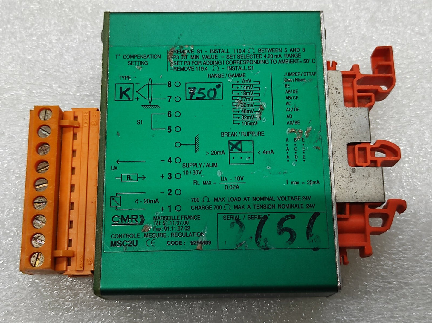 CMR MSC2U MONITORING MODULE 9254409 MS C2U