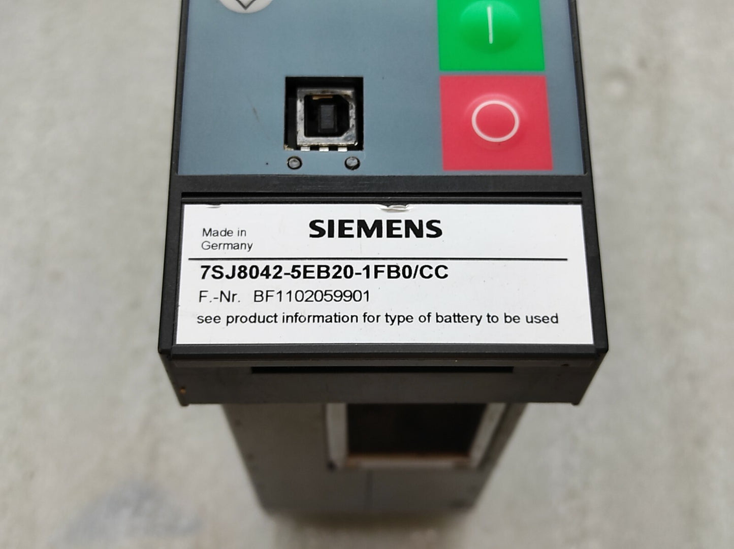 SIEMENS 7SJ8042-5EB20-1FB0/CC OVERCURRENT PROTECTION RELAY