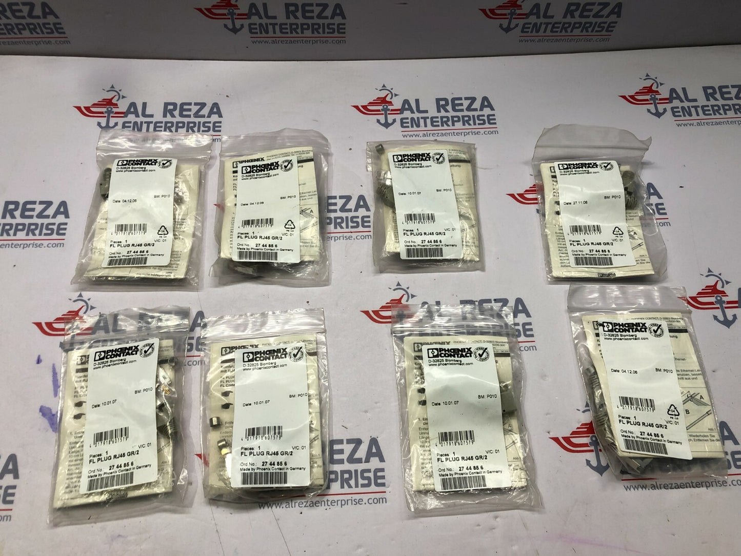 PHOENIX CONTACT FL PLUG RJ45 GR/2 2744856 LOT OF 8 UNIT