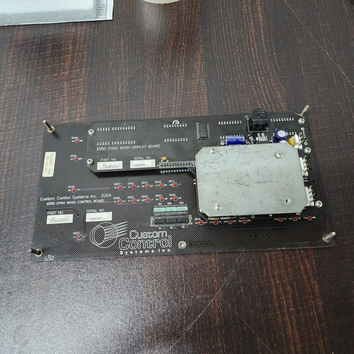 CUSTOM CONTROL SYSTEMS INC K02001 EDRO DYNAWASH DISPLAY BOARD
