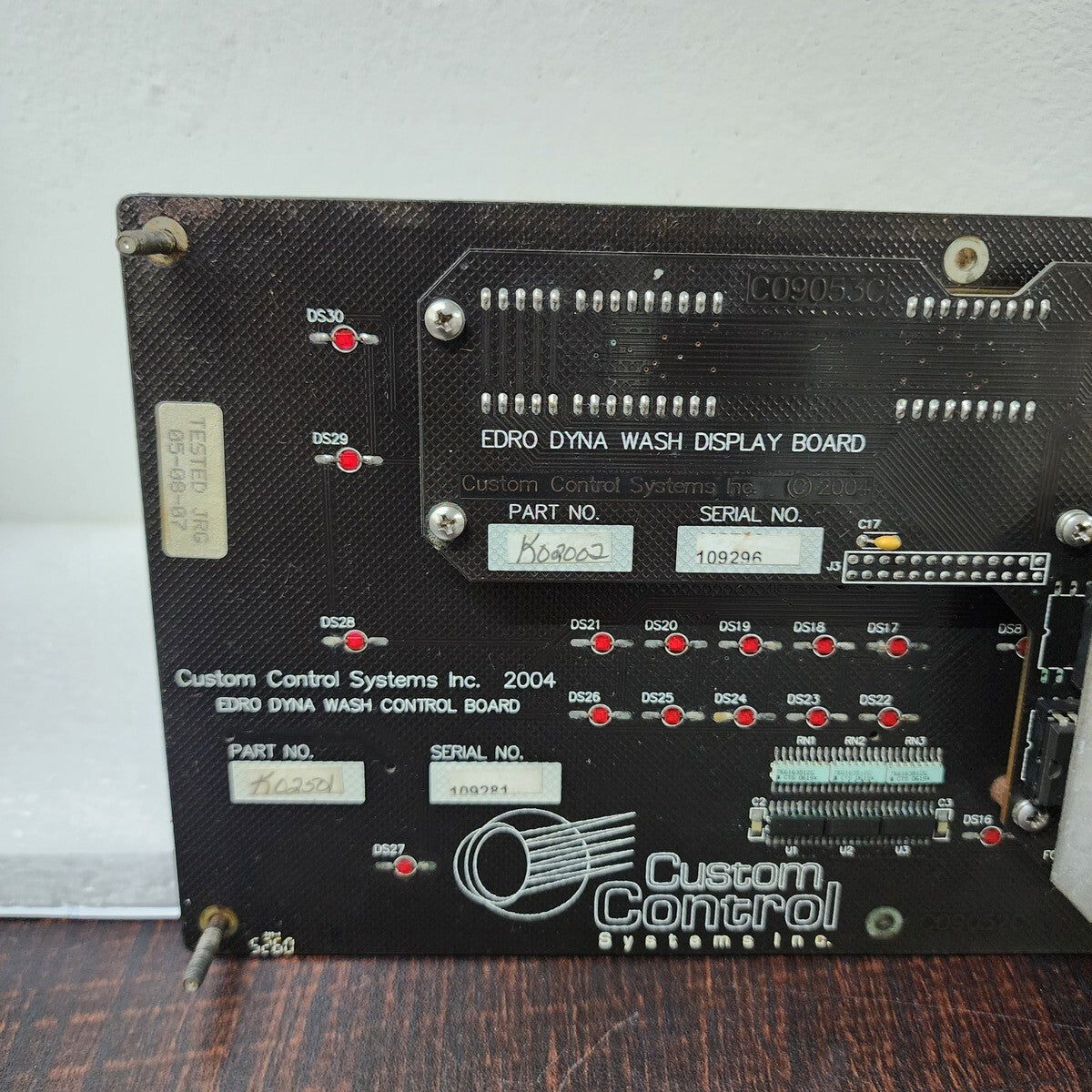 CUSTOM CONTROL SYSTEMS INC K02001 EDRO DYNAWASH DISPLAY BOARD