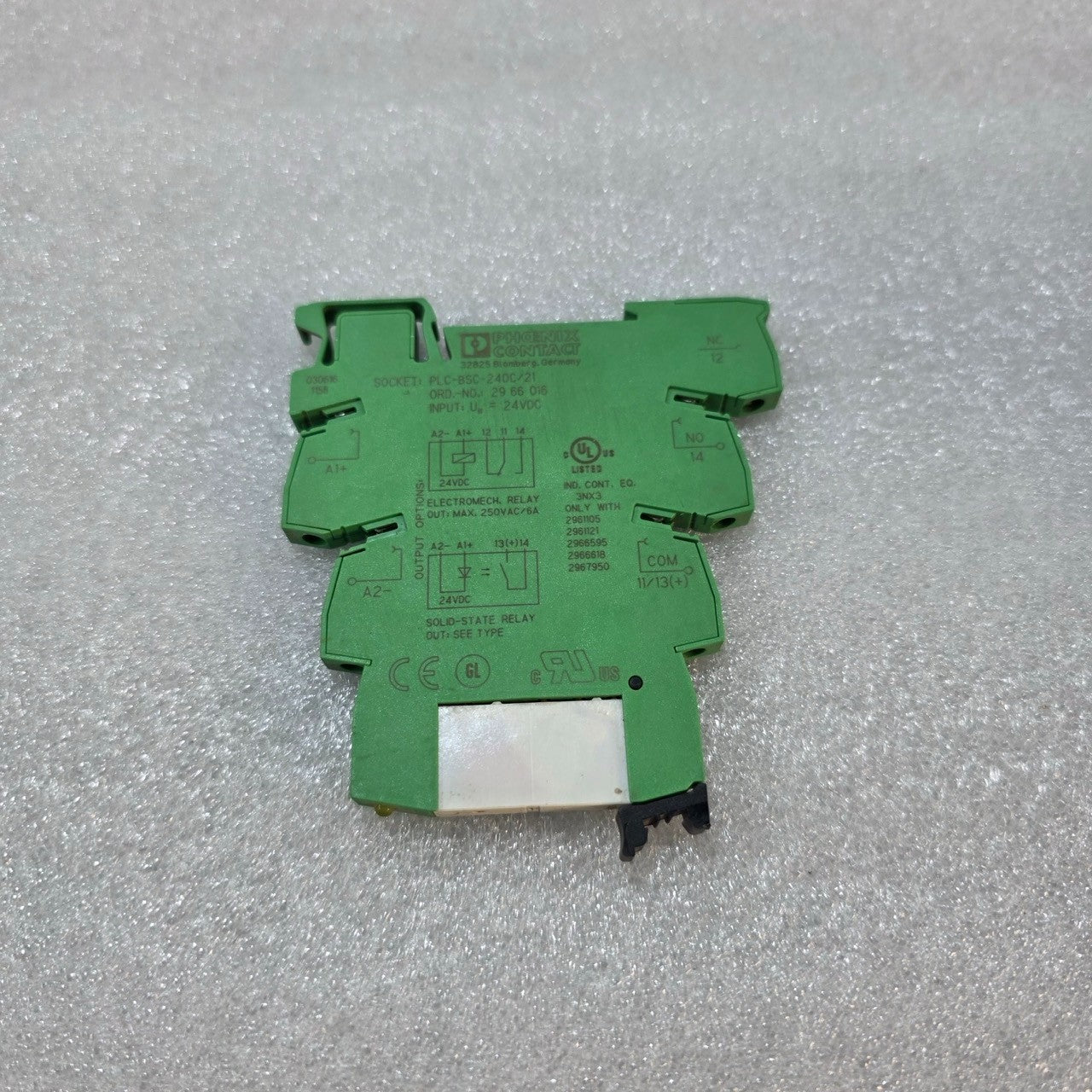PHOENIX CONTACT PLC-BSC-24DC/21 PLC INTERFACE RELAY SOCKET / BASE 2966016 296110