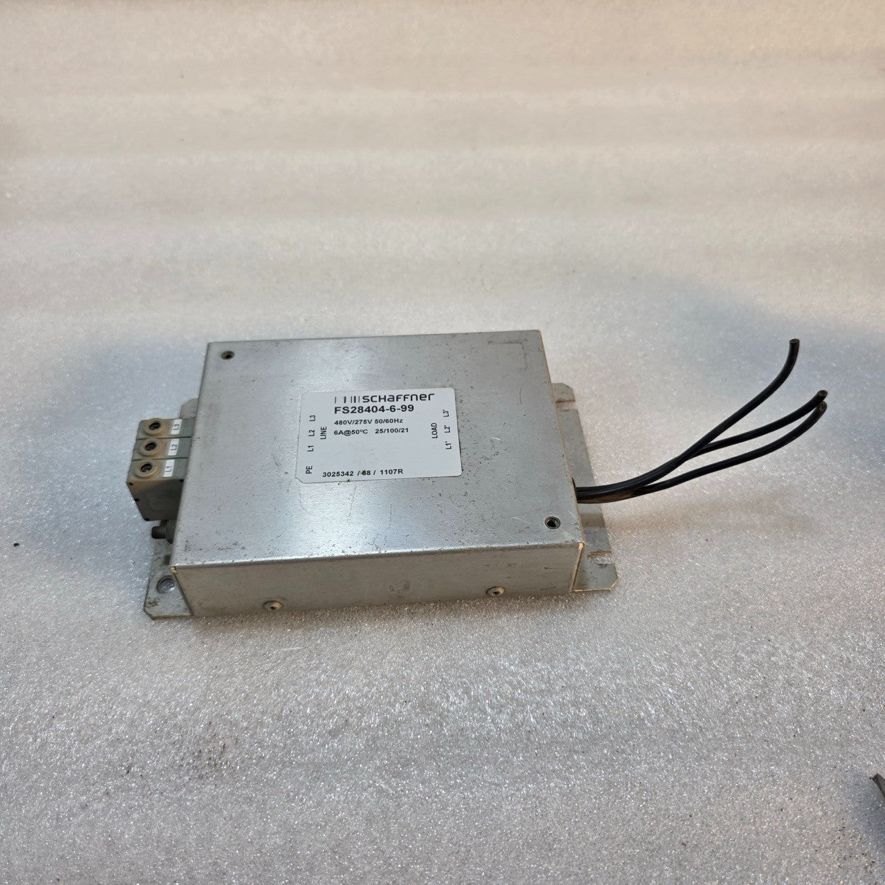 SCHAFFNER FS28404-6-99 EMC / EMI LINE FILTER 480 V AC