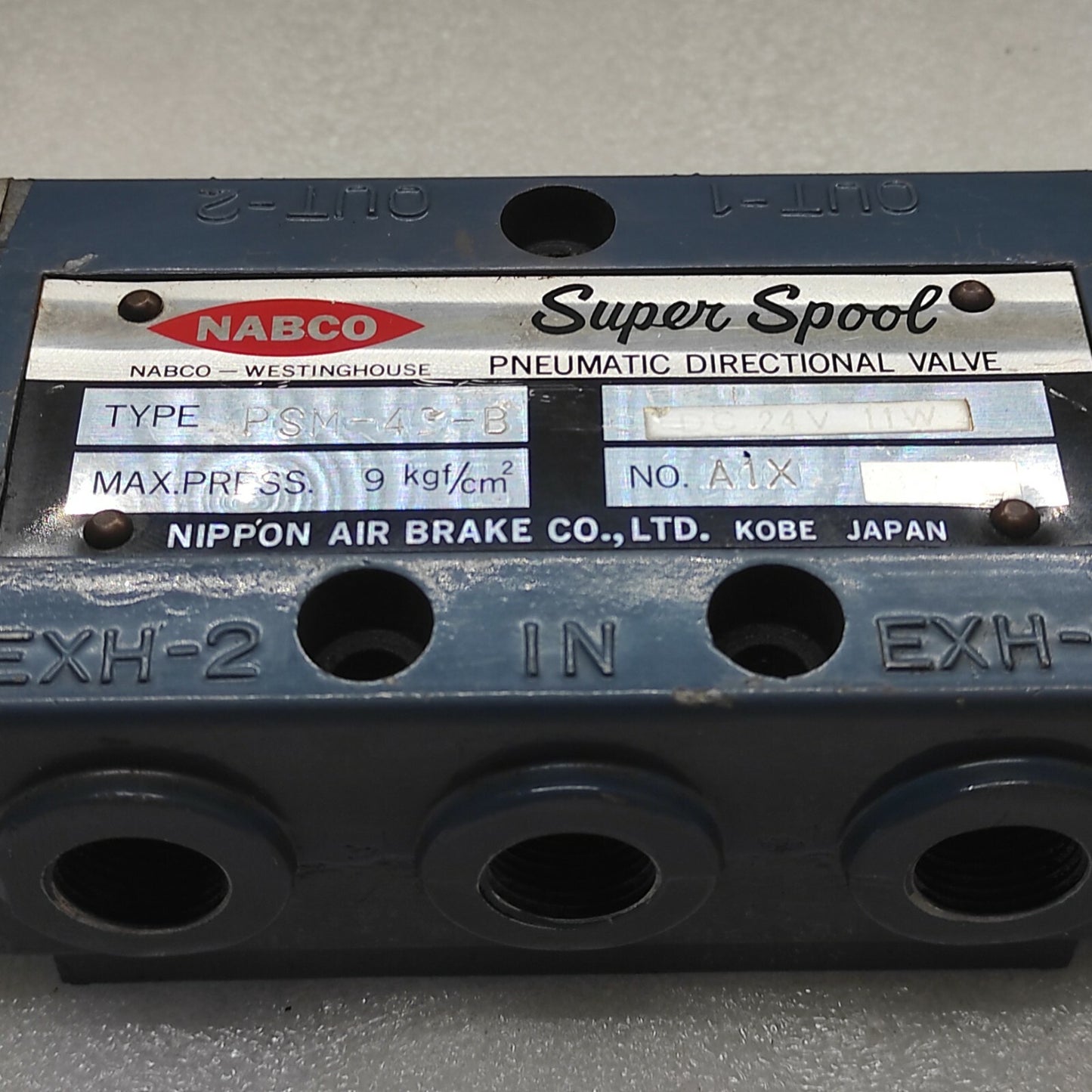 NABCO PSM-43-B PNEUMATIC DIRECTIONAL VALVE 9KGF/CM2
