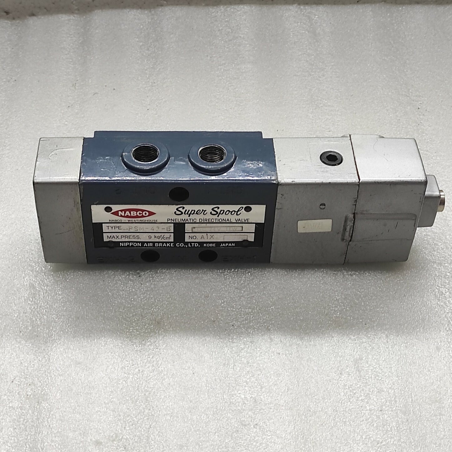 NABCO PSM-43-B PNEUMATIC DIRECTIONAL VALVE 9KGF/CM2