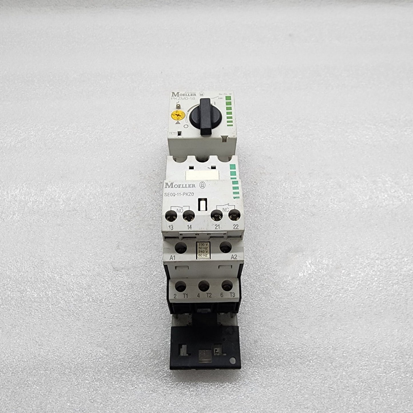MOELLER SE00-11-PKZ0 CIRCUIT BREAKER PKZM0-1.6 MOTOR PROTECTIVE CB 230-240V