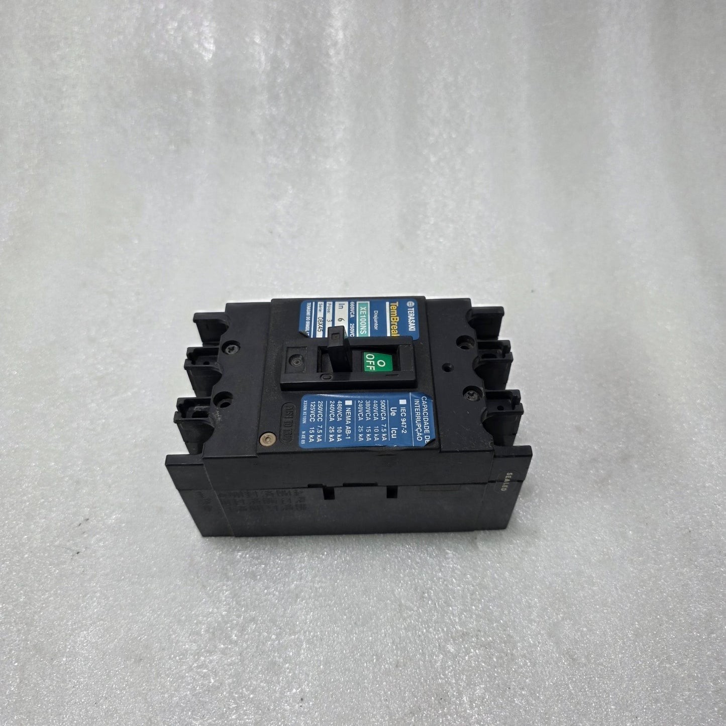TERASAKI TEMBREAK XE100NS MCCB 60A 3 POLE | 660VAC INDUSTRIAL CIRCUIT BREAKER
