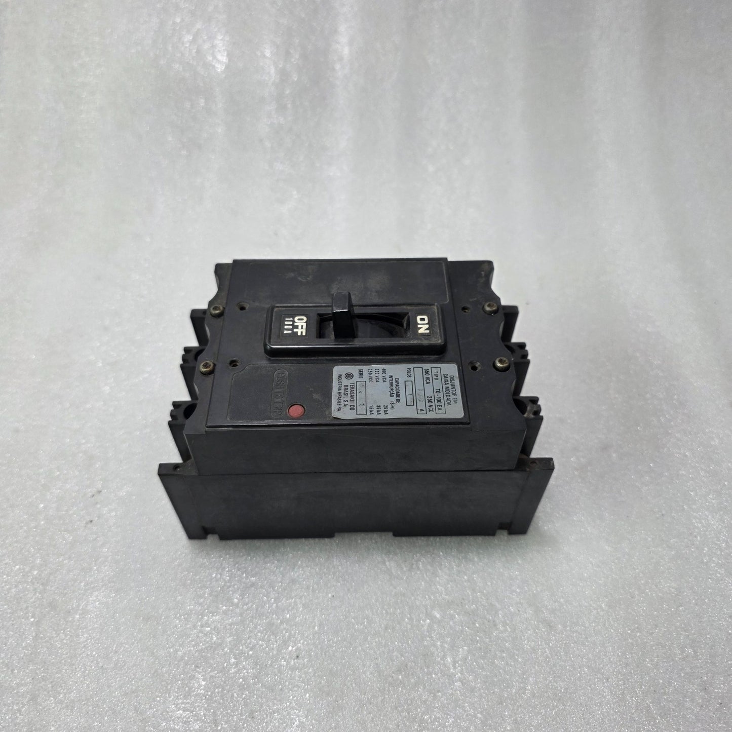 TERASAKI TO-100BA MCCB 100A 3 POLE | 550VAC INDUSTRIAL MOLDED CASE CIRCUIT BREAK