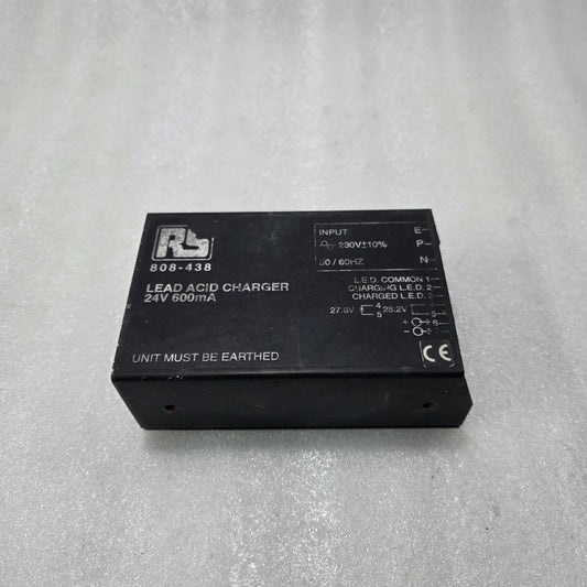 RS 808-438 LEAD ACID BATTERY CHARGER 24V 600MA | 230VAC INDUSTRIAL FLOAT CHARGER