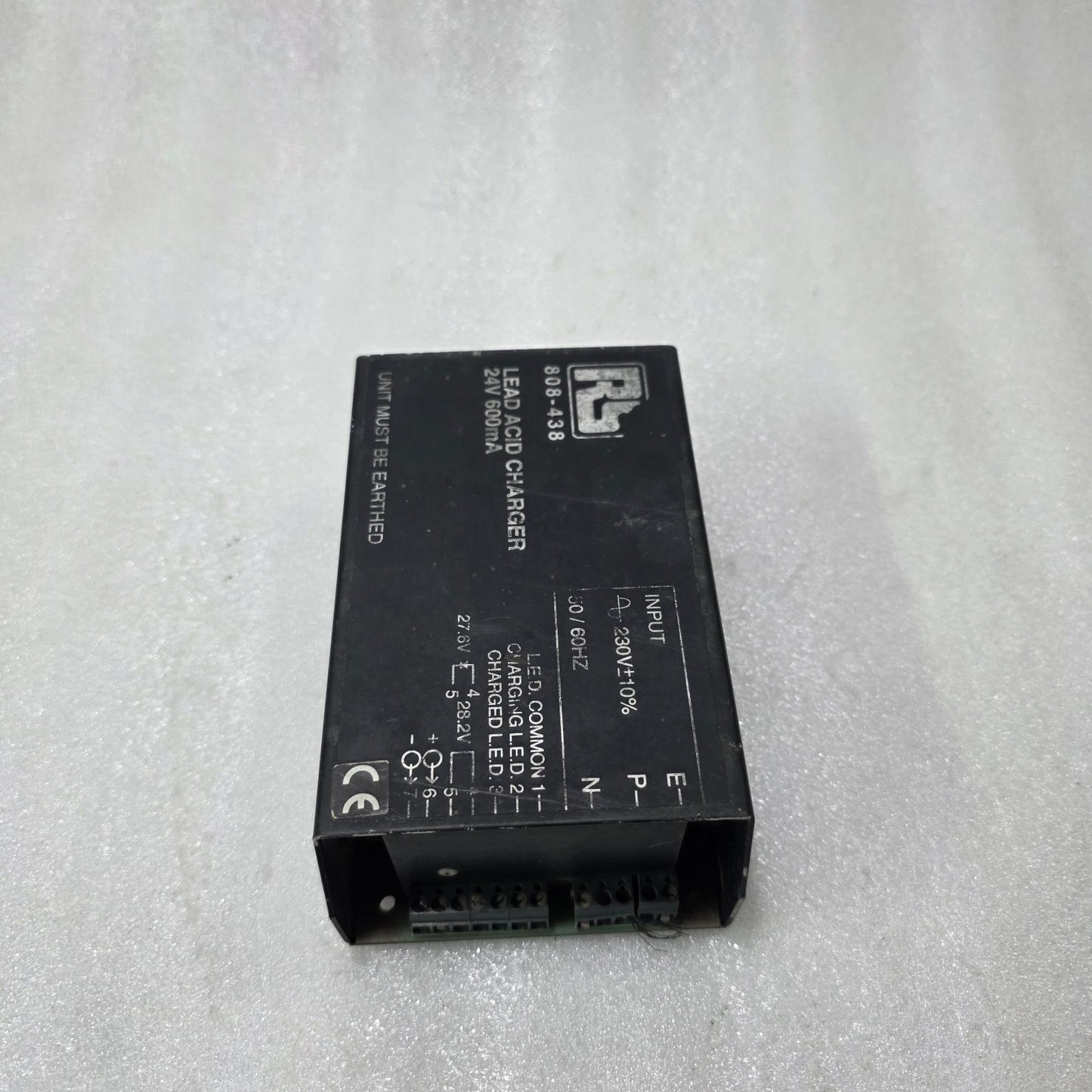RS 808-438 LEAD ACID BATTERY CHARGER 24V 600MA | 230VAC INDUSTRIAL FLOAT CHARGER